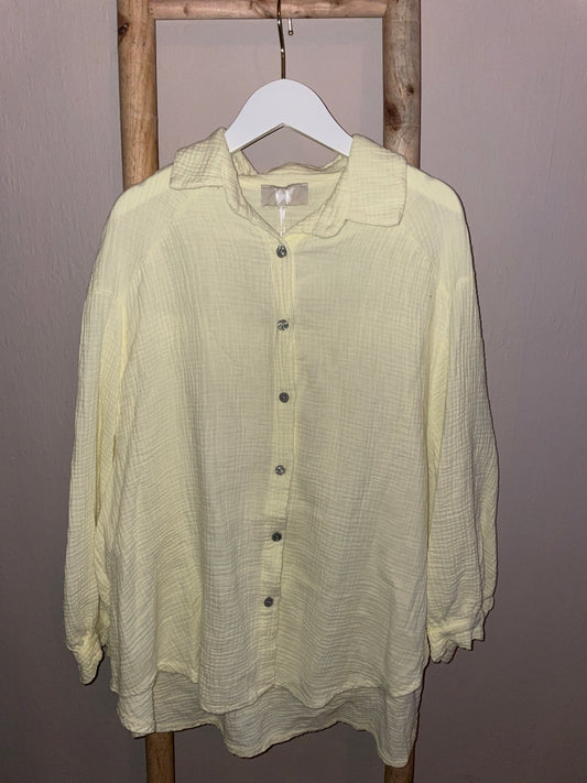 Musselin-Bluse Zitrone